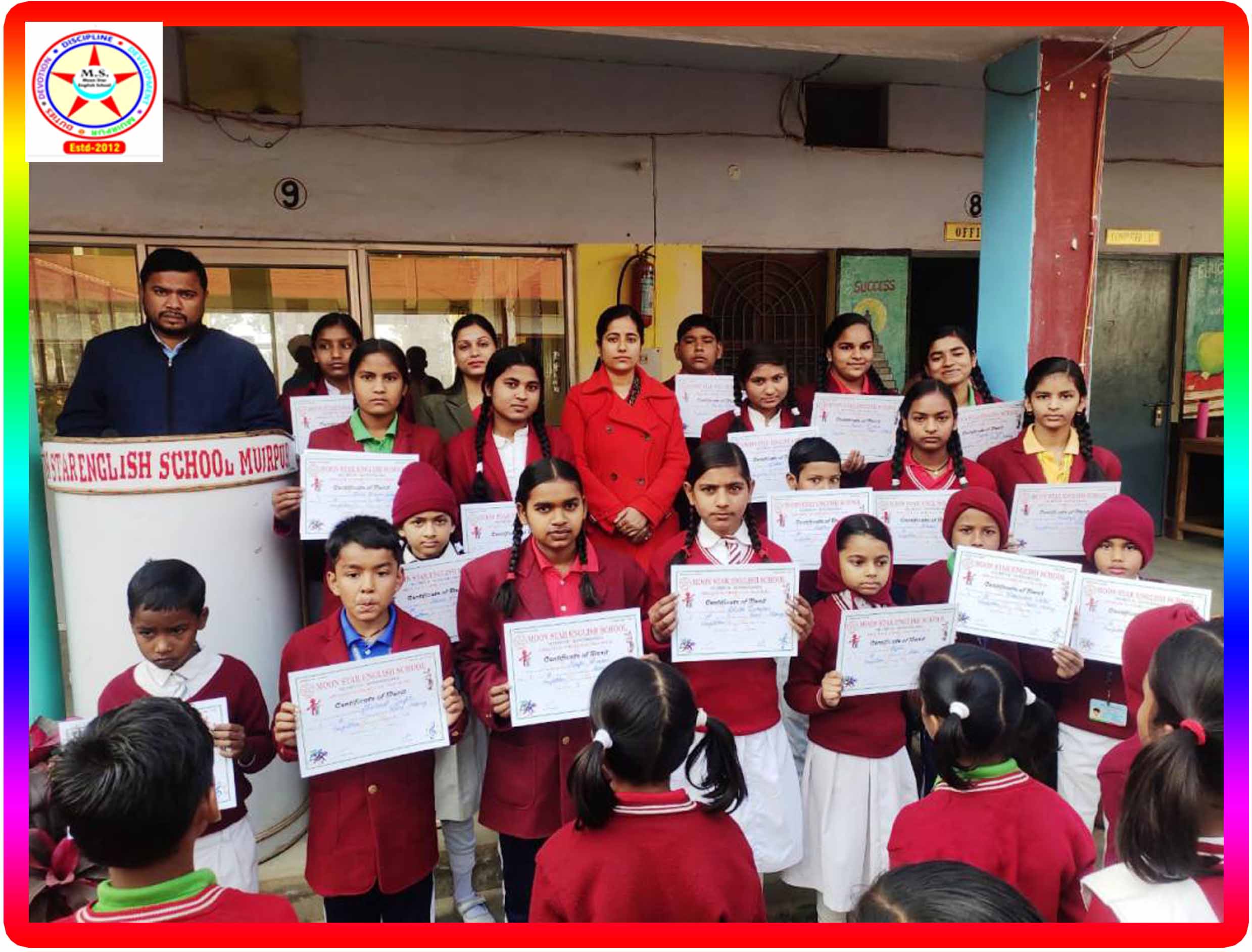 Certificate distribution of various programme held in school